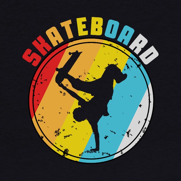 Retro Skate Skateboard Skateboarding by funkyteesfunny